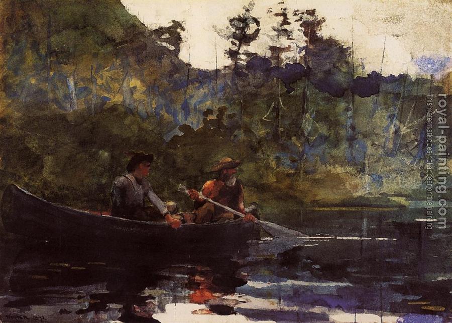 Winslow Homer : Canoeing in the Adirondacks